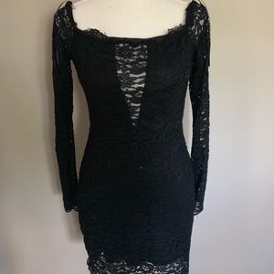 Fitted off the shoulder / wide shoulder dress